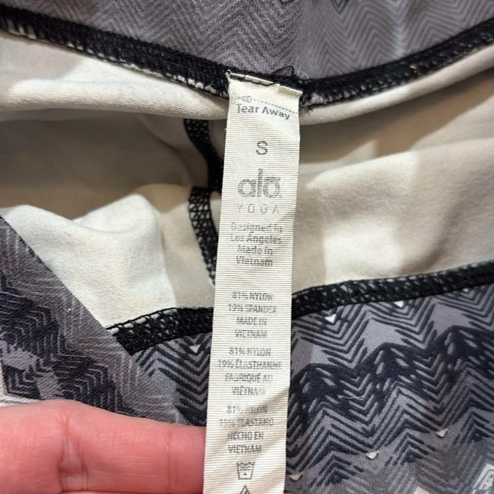 ALO YOGA Goddess Neutral Fair Isle Prism Leggings Low Rise Sz S